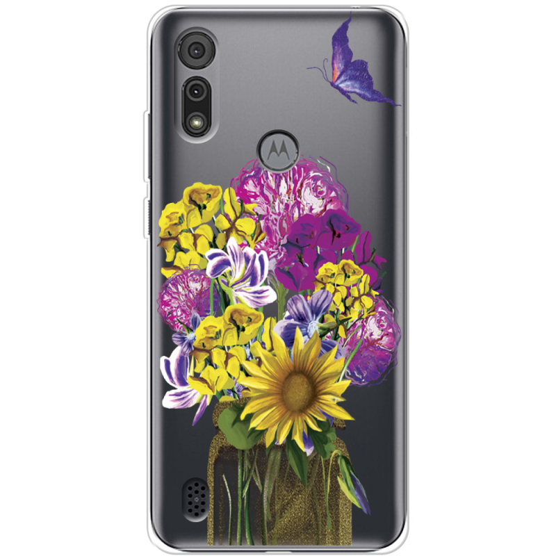 Прозрачный чехол BoxFace Motorola E6S My Bouquet