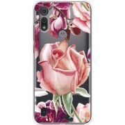 Прозрачный чехол BoxFace Motorola E6S Rose