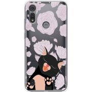 Прозрачный чехол BoxFace Motorola E6S Meow