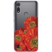 Прозрачный чехол BoxFace Motorola E6S Red Poppies