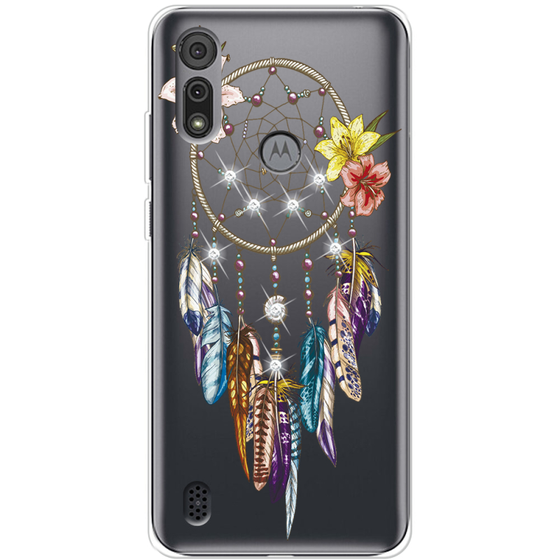 Чехол со стразами Motorola E6S Dreamcatcher