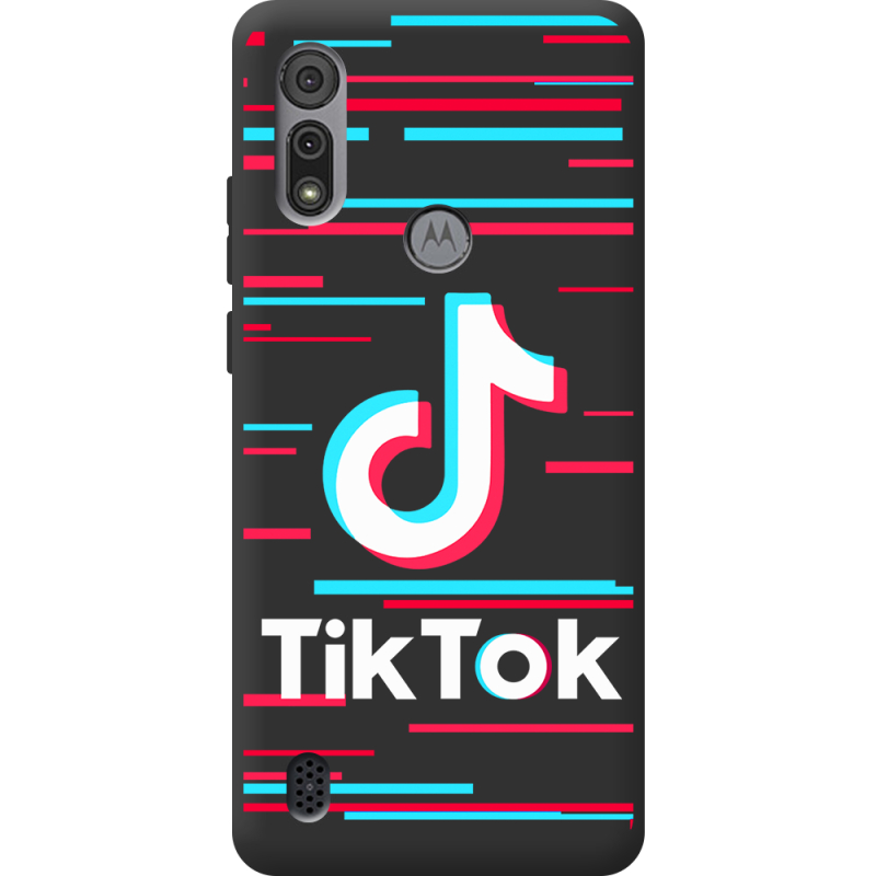 Черный чехол BoxFace Motorola E6S Tik Tok