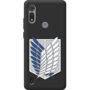 Черный чехол BoxFace Motorola E6S Атака Титанов Крылья Свободы