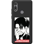 Черный чехол BoxFace Motorola E6S Attack On Titan - Ackerman
