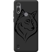 Черный чехол BoxFace Motorola E6S Wolf