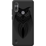 Черный чехол BoxFace Motorola E6S Owl