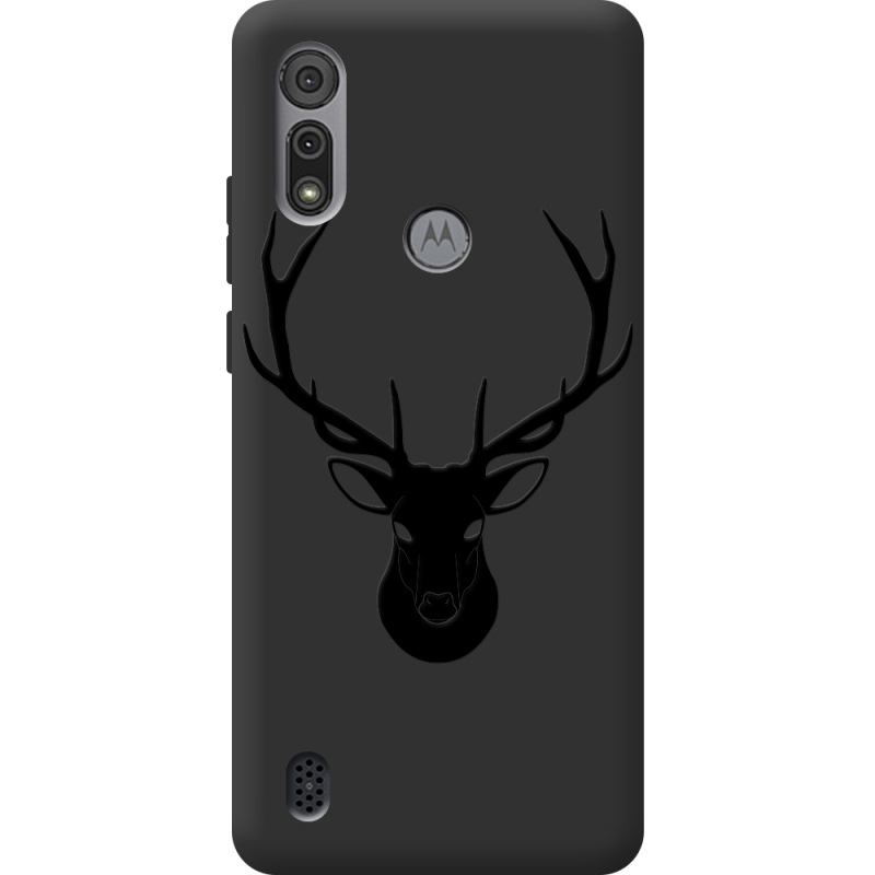 Черный чехол BoxFace Motorola E6S Deer