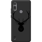 Черный чехол BoxFace Motorola E6S Deer