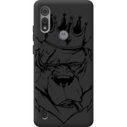 Черный чехол BoxFace Motorola E6S Bear King