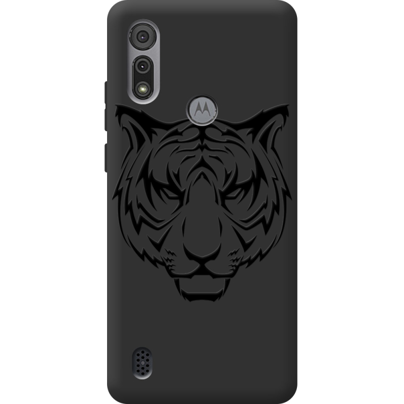 Черный чехол BoxFace Motorola E6S Tiger