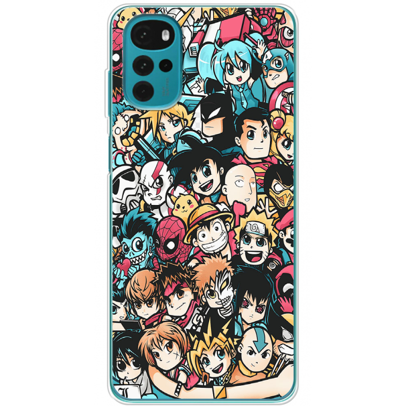 Чехол BoxFace Motorola G22 Anime Stickers