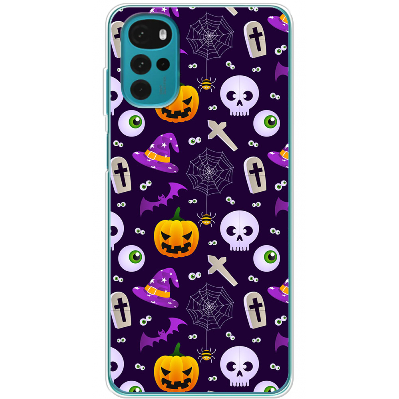 Чехол BoxFace Motorola G22 Halloween Purple Mood