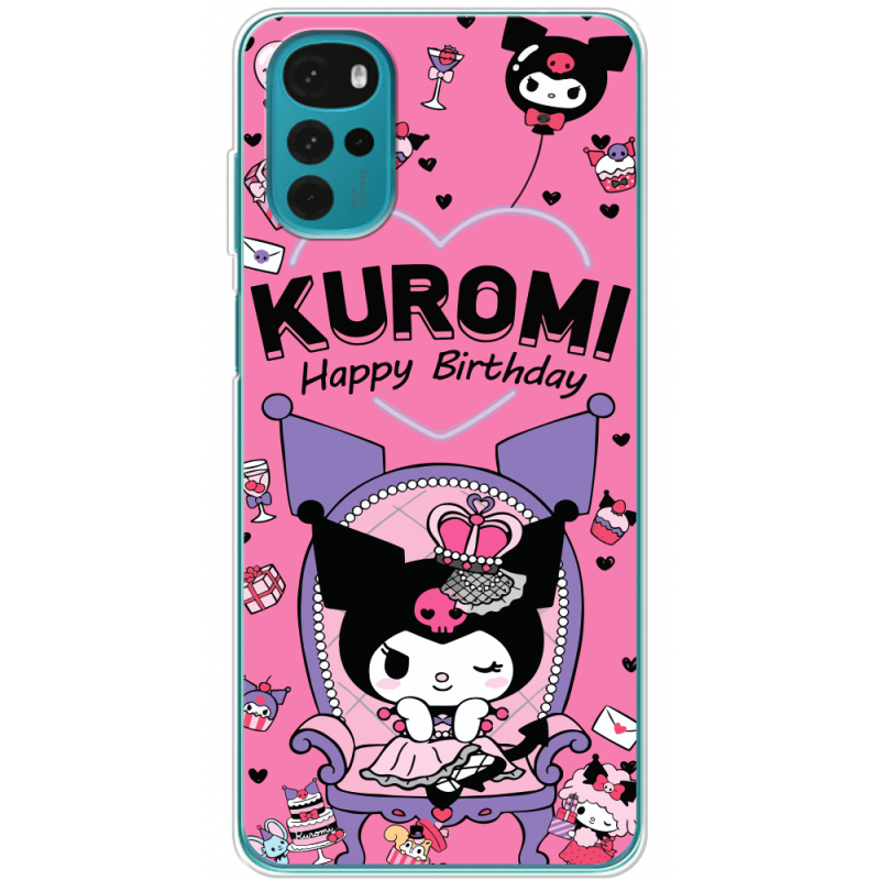 Чехол BoxFace Motorola G22 День народження Kuromi