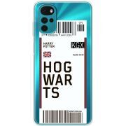 Прозрачный чехол BoxFace Motorola G22 Ticket Hogwarts