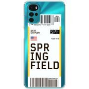 Прозрачный чехол BoxFace Motorola G22 Ticket Springfield