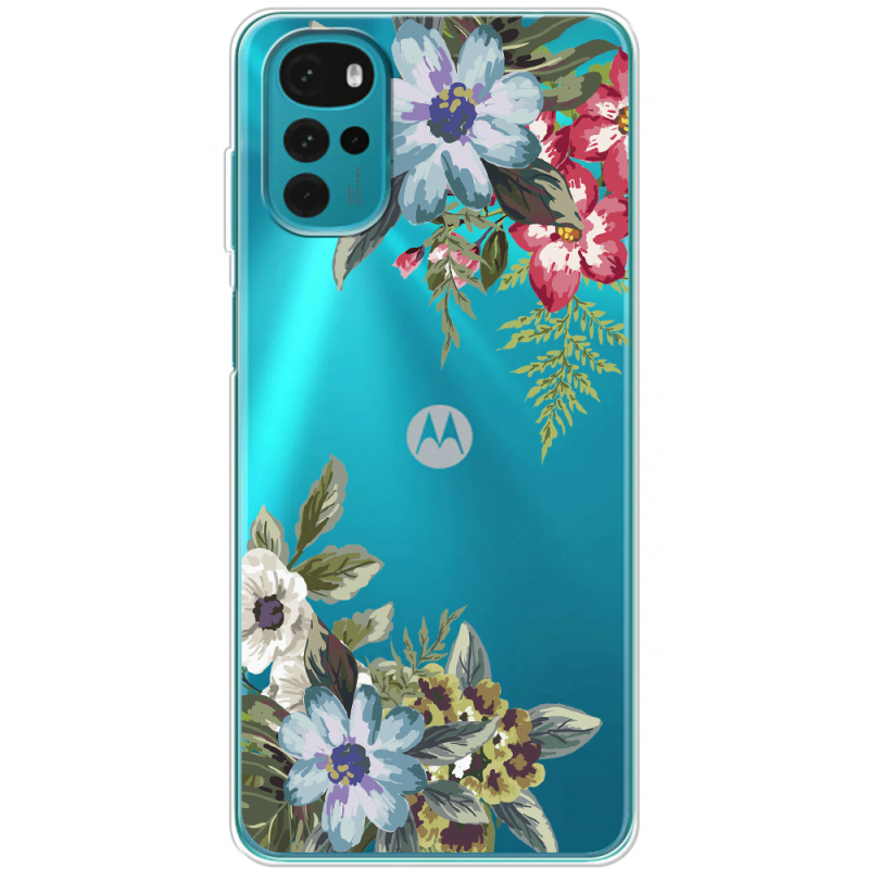 Прозрачный чехол BoxFace Motorola G22 Floral