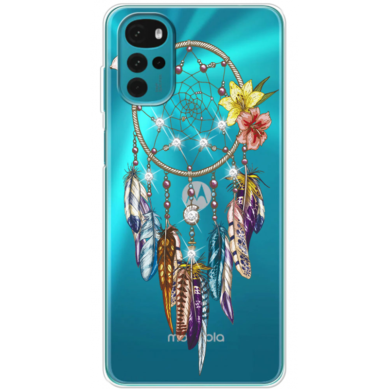 Чехол со стразами Motorola G22 Dreamcatcher