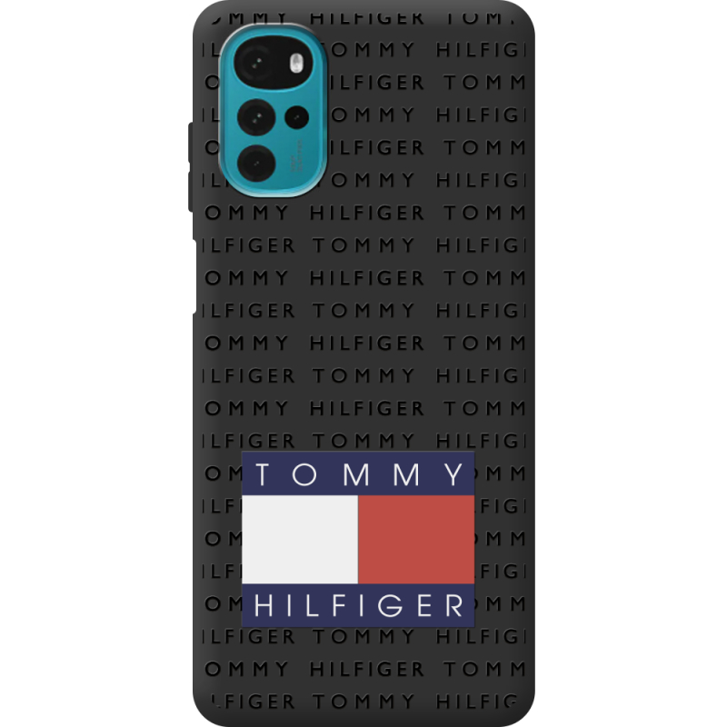 Черный чехол BoxFace Motorola G22 Tommy Print