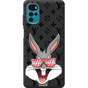 Черный чехол BoxFace Motorola G22 looney bunny