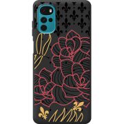 Черный чехол BoxFace Motorola G22 FranceFlowers