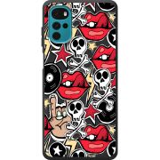 Черный чехол BoxFace Motorola G22 Rock Graffiti