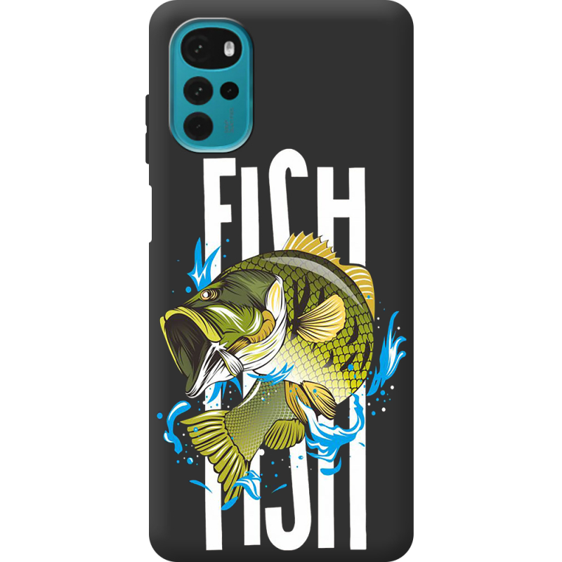 Черный чехол BoxFace Motorola G22 Fish