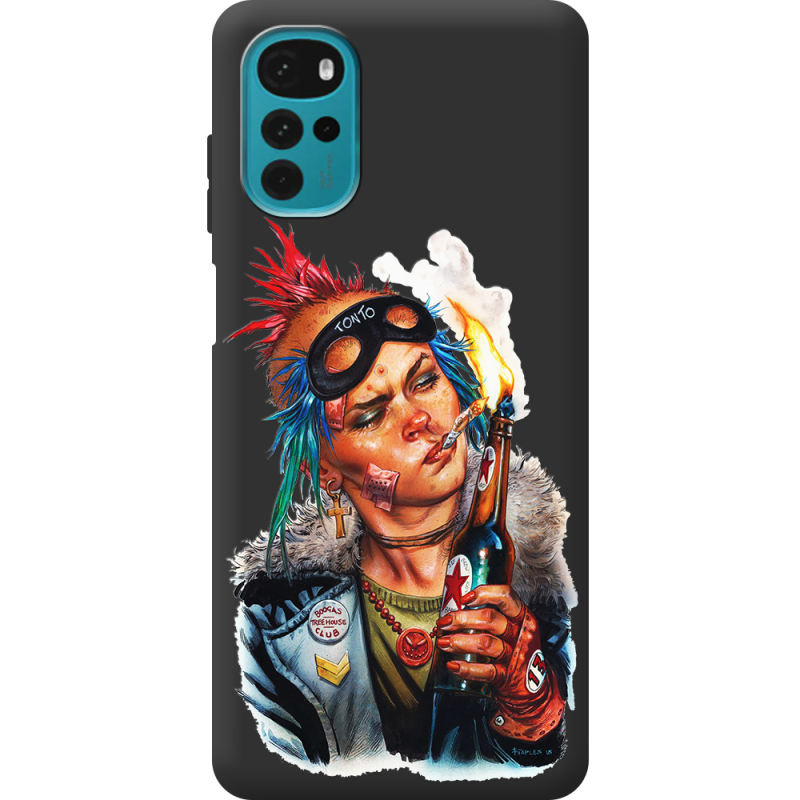 Черный чехол BoxFace Motorola G22 Tanker Girl