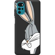 Черный чехол BoxFace Motorola G22 Lucky Rabbit