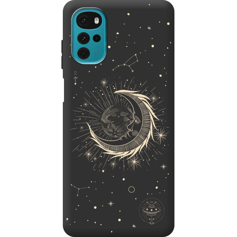 Черный чехол BoxFace Motorola G22 Moon