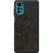 Черный чехол BoxFace Motorola G22 Chinese Dragon