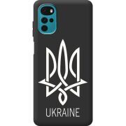 Черный чехол BoxFace Motorola G22 Тризуб монограмма ukraine