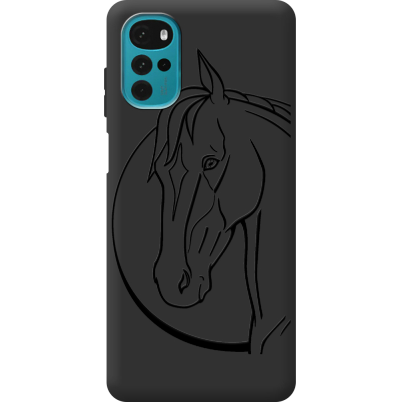 Черный чехол BoxFace Motorola G22 Horse