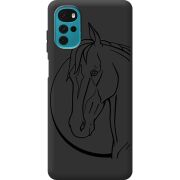 Черный чехол BoxFace Motorola G22 Horse