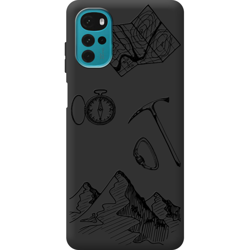 Черный чехол BoxFace Motorola G22 Mountains