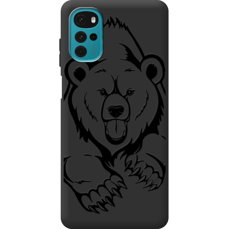 Черный чехол BoxFace Motorola G22 Grizzly Bear