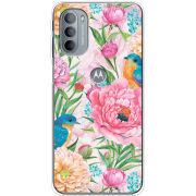 Чехол BoxFace Motorola G31 Birds in Flowers