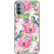 Чехол BoxFace Motorola G31 Birds and Flowers