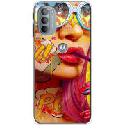 Чехол BoxFace Motorola G31 Yellow Girl Pop Art