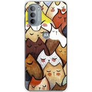 Чехол BoxFace Motorola G31 Sleepy Cats