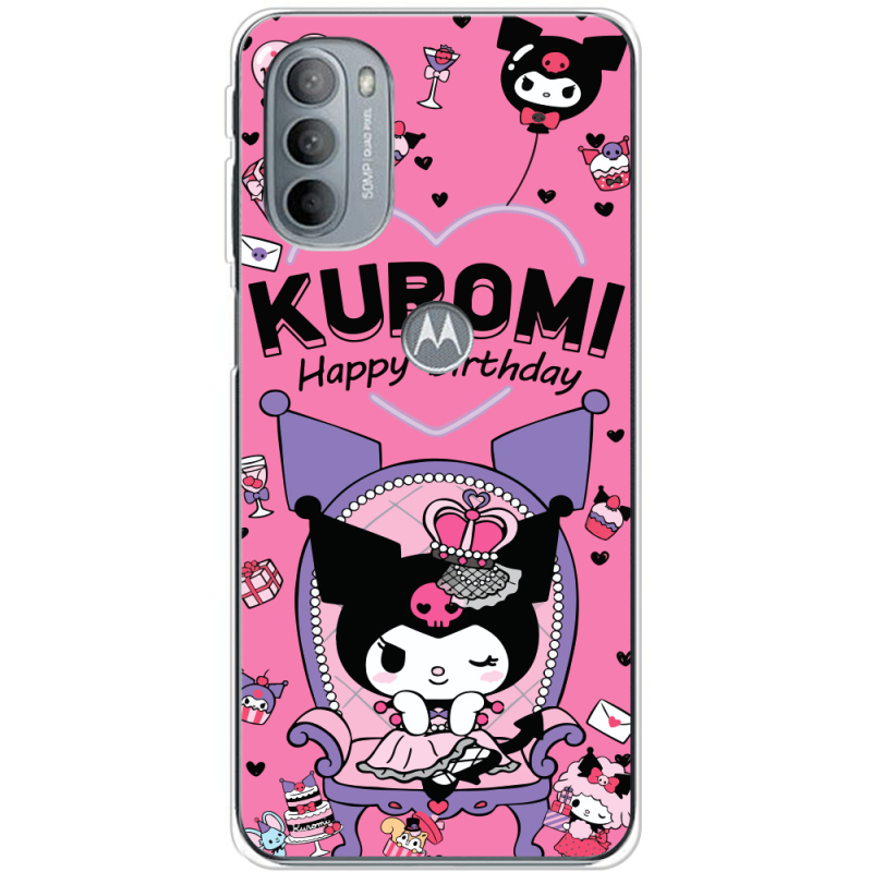 Чехол BoxFace Motorola G31 День народження Kuromi