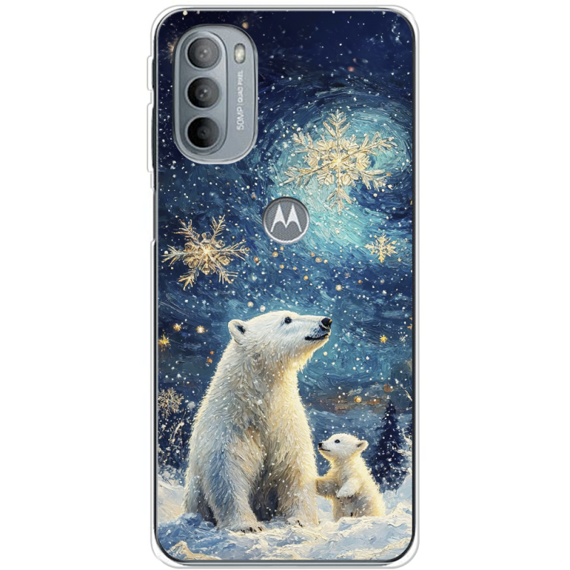 Чехол BoxFace Motorola G31 Північні ведмеді
