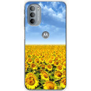 Чехол BoxFace Motorola G31 Подсолнухи