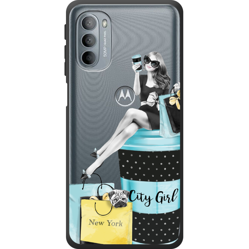 Прозрачный чехол BoxFace Motorola G31 City Girl