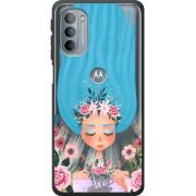 Прозрачный чехол BoxFace Motorola G31 Blue Hair