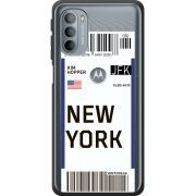 Прозрачный чехол BoxFace Motorola G31 Ticket New York