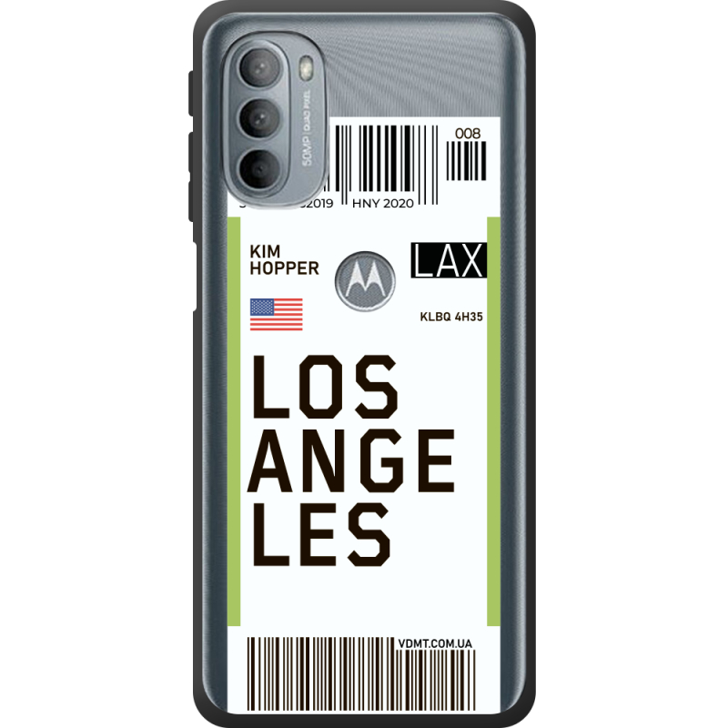 Прозрачный чехол BoxFace Motorola G31 Ticket Los Angeles