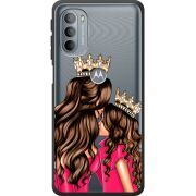 Прозрачный чехол BoxFace Motorola G31 Queen and Princess