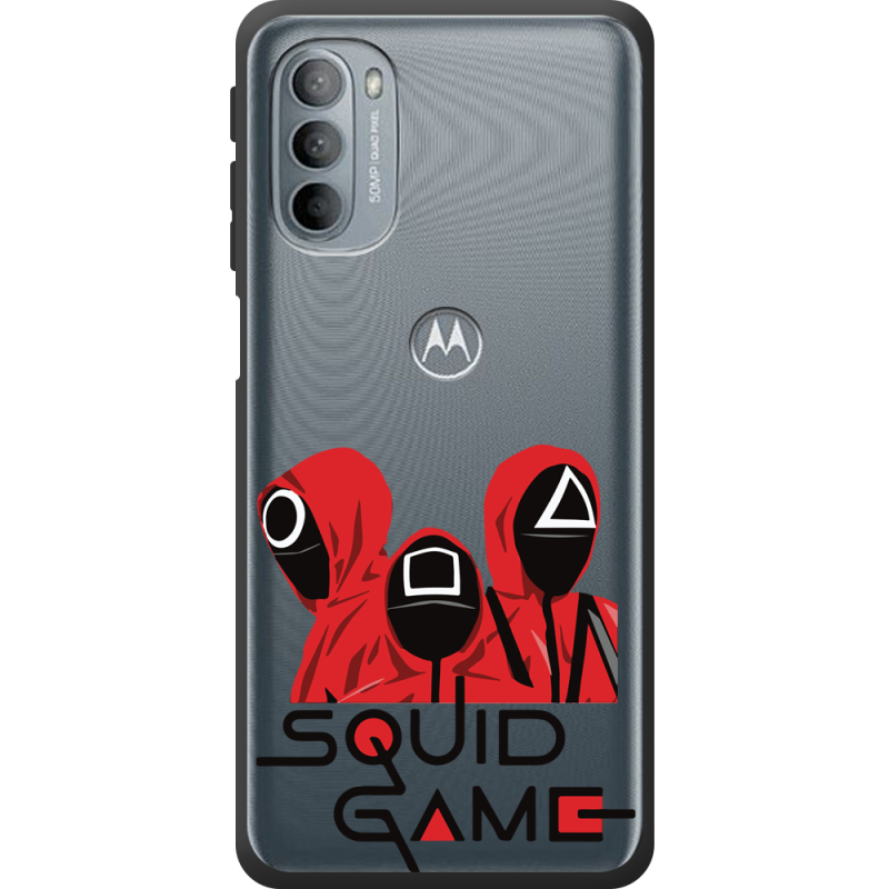 Прозрачный чехол BoxFace Motorola G31 siquid game люди в красном