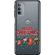Прозрачный чехол BoxFace Motorola G31 Merry Christmas
