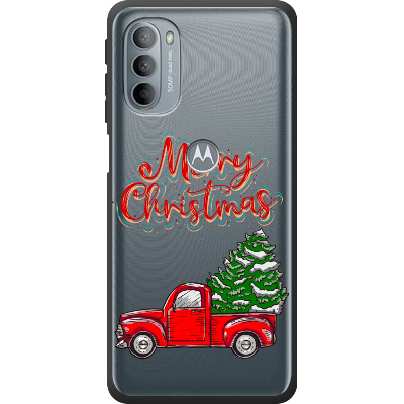 Прозрачный чехол BoxFace Motorola G31 Holiday Car